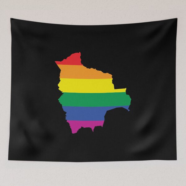 Item preview, Bolivia gay flag map designed and sold by tony4urban.