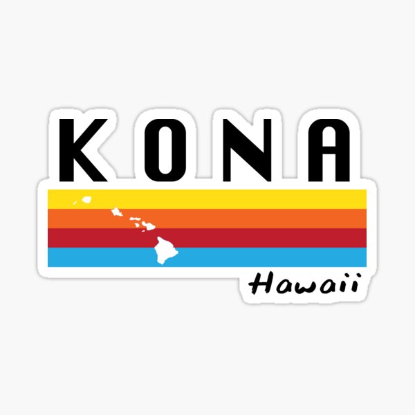 Kona, Hawaii Islands Sticker