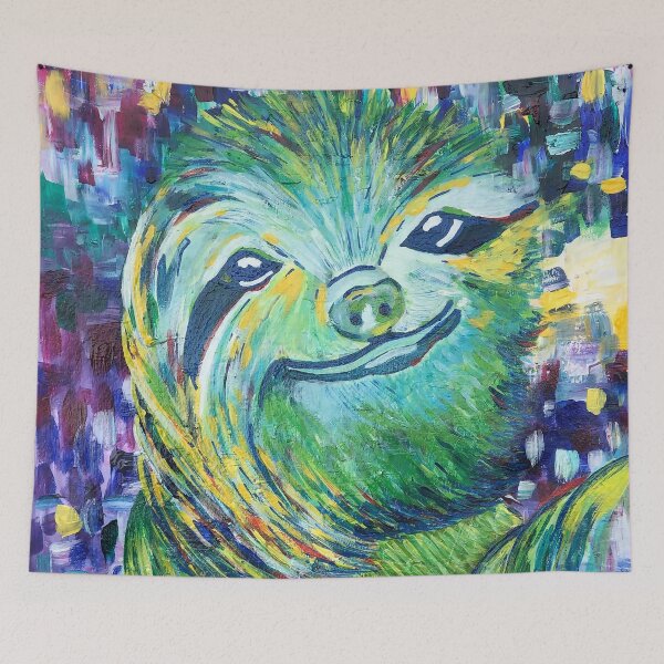 Item preview, Colorful, Green Sloth designed and sold by Higher Vibe Tribe.