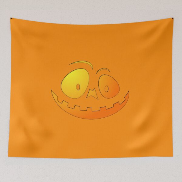 Item preview, Cheeky Pumpkin Face on Pumpkin Orange designed and sold by Creepyhollow.