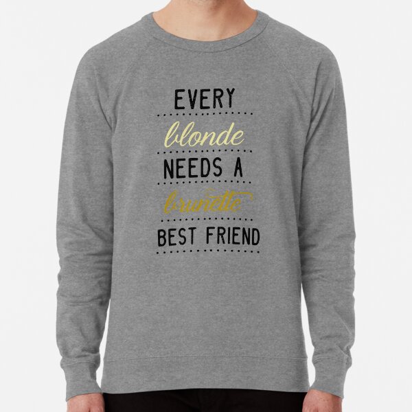 bff blonde and brunette sweatshirts
