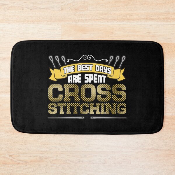Item preview, The best days are spent Cross Stitching designed and sold by Gold Wings Tees.