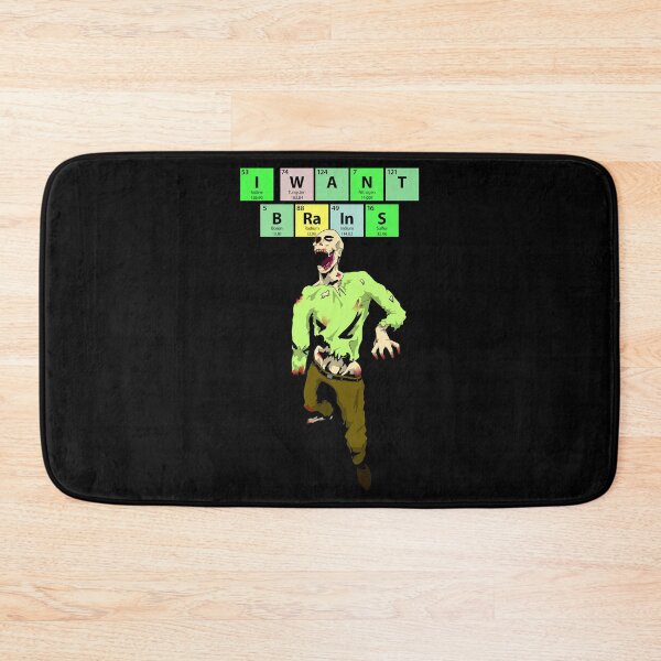 Item preview, I WANT BRAINS Zombie Periodic Table designed and sold by Gold Wings Tees.