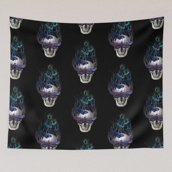 Item preview, Galaxy moth skull designed and sold by BlueMothShop.