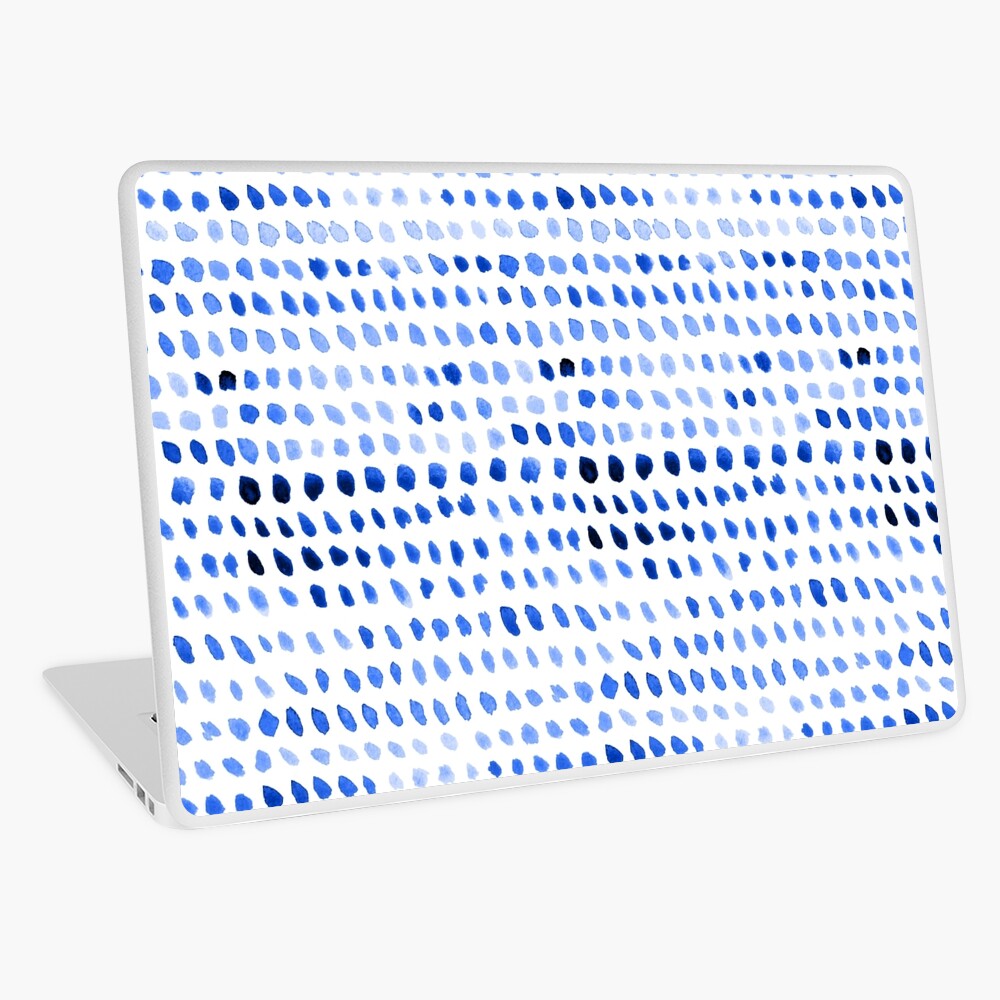 Watercolor Dots - Royal Blue Laptop Skin