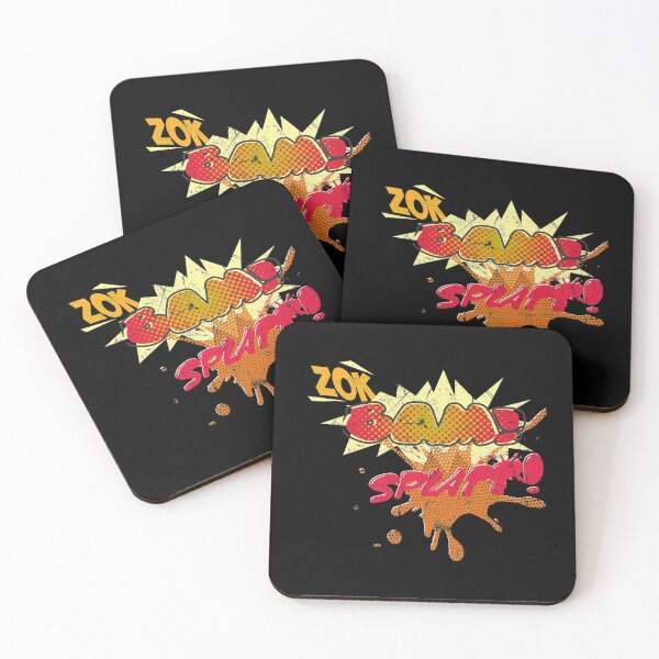 Item preview, Super Hero Comic Book Onomatopoeia. ZOK BAM SPLATT designed and sold by Gold Wings Tees.