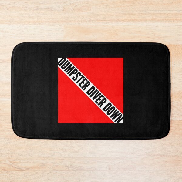 Item preview, Dumpster Diver Down Red and White Scuba Flag designed and sold by Gold Wings Tees.