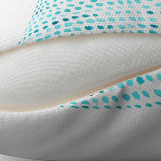 Alternate view of Watercolor Dots - Teal Throw Pillow