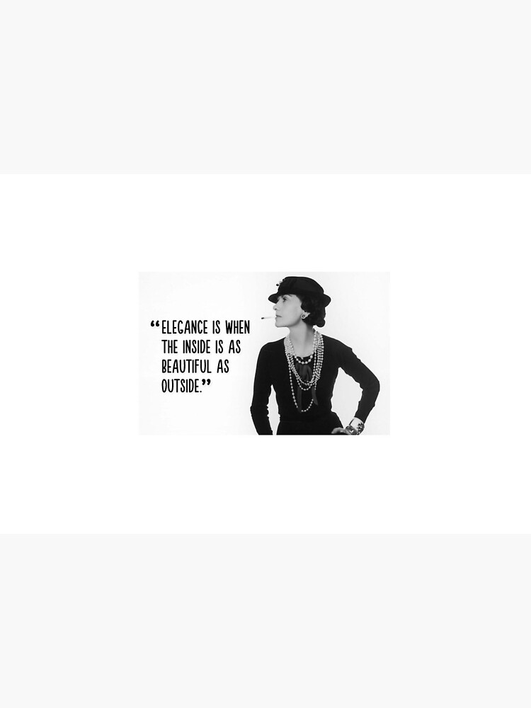 Coco Chanel Elegance Quote Art Print