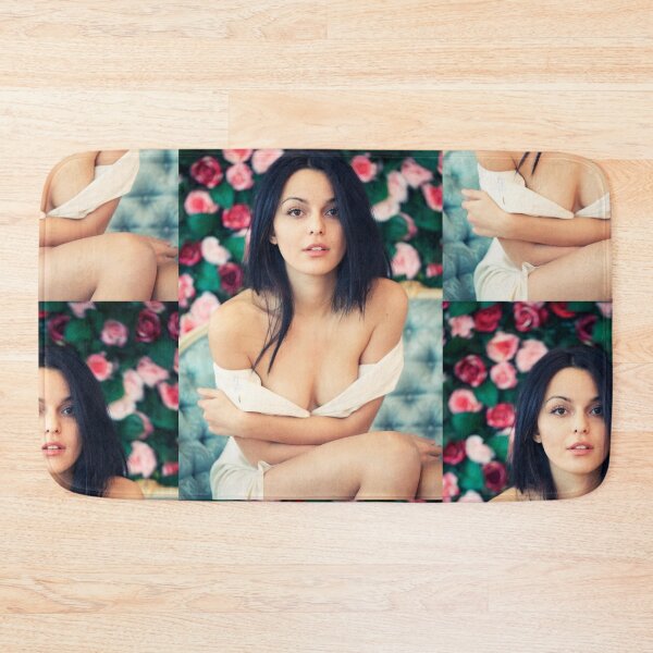 Item preview, Woman sitting in front of backdrop of flowers  designed and sold by Silent  Song.