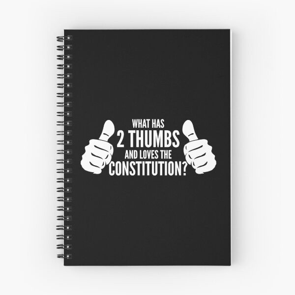 Item preview, What has 2 thumbs and loves the Constitution? designed and sold by Gold Wings Tees.