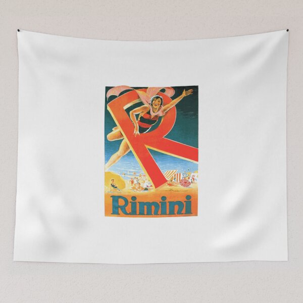 Item preview, Rimini, Italy - Vintage Travel Poster Design designed and sold by Chunga.