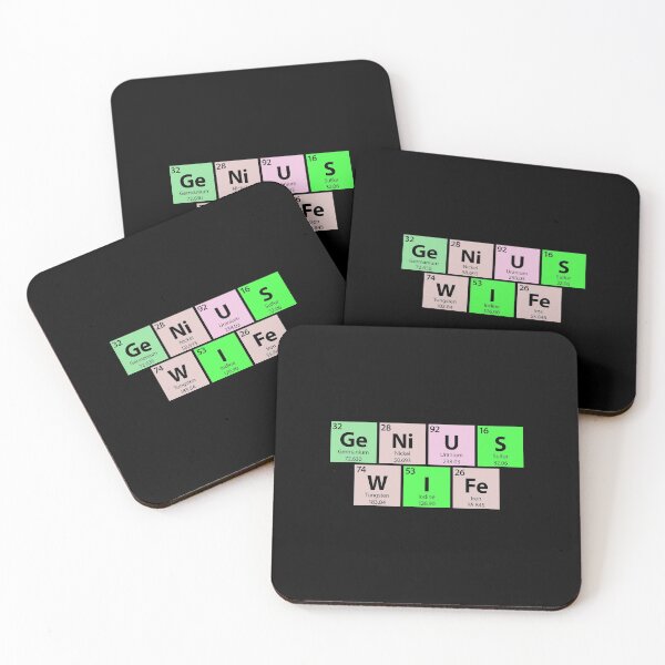Item preview, Genius Wife Periodic Table designed and sold by Gold Wings Tees.