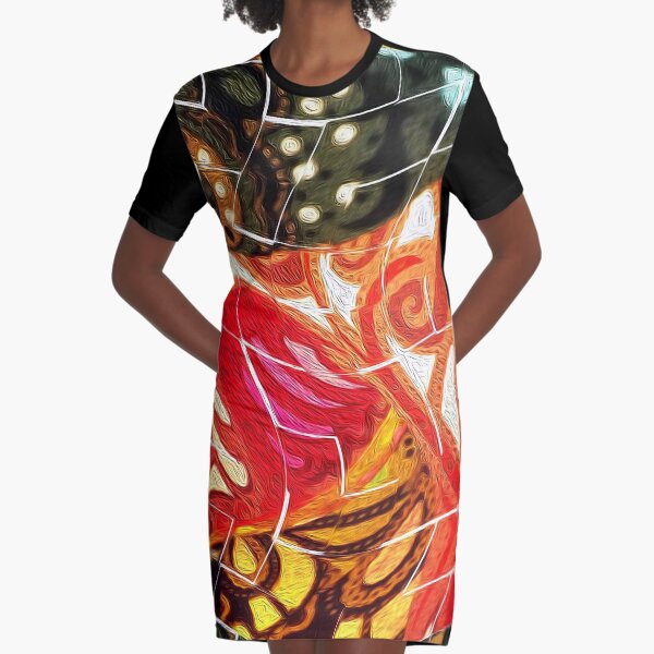 Red Light, Green Light Graphic T-Shirt Dress