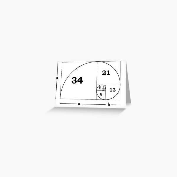 #Golden #Ratio #GoldenRatio #Design Ideas Fibonacci Spiral = 1.6180339887498948420 Greeting Card