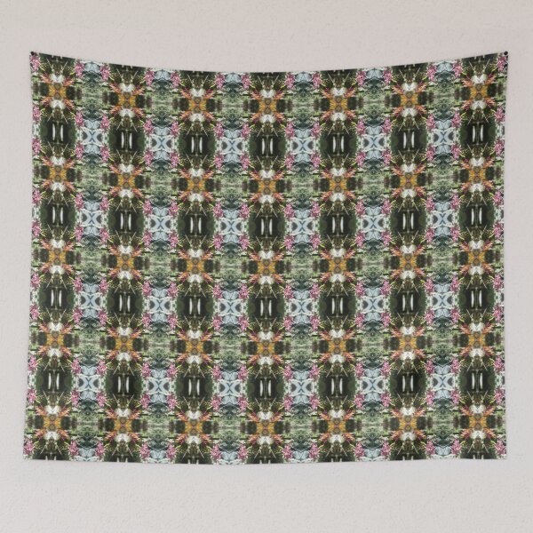 Item preview, red Malus 'Radiant' crab apple blossoms #12 pattern designed and sold by Dawna Morton.