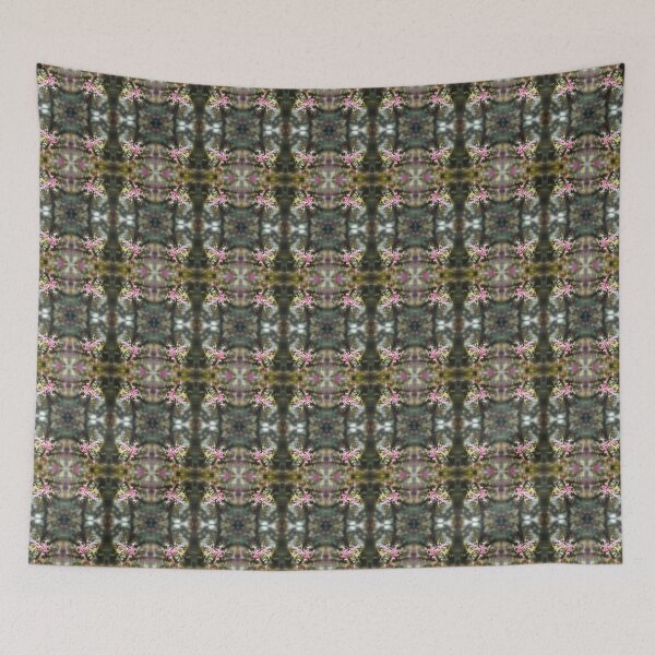 Item preview, red Malus 'Radiant' crab apple blossoms #11 pattern designed and sold by Dawna Morton.