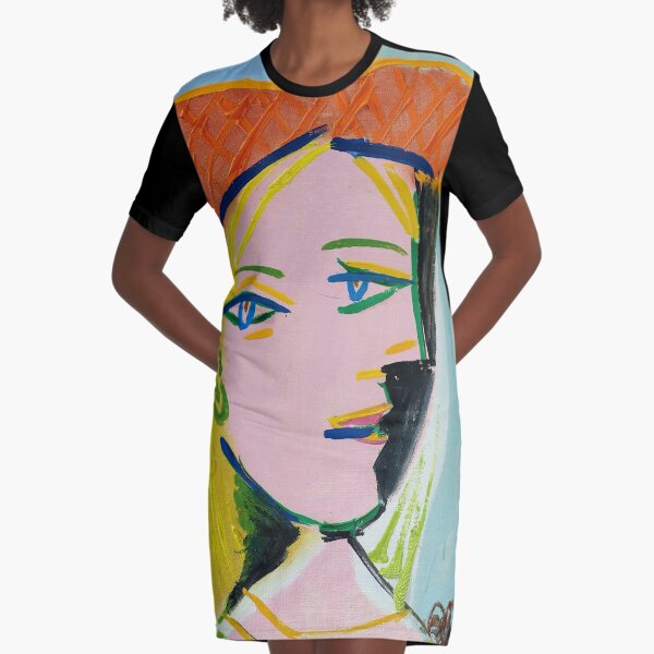 Pablo Picasso Marie Therese 1937 Artwork Reproduction, Tshirts, Prints, Poster, Bags, Men, Women, Kids Graphic T-Shirt Dress