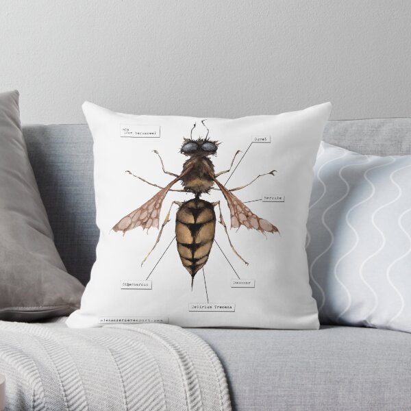 Unscientific Illustration - not a bee Throw Pillow