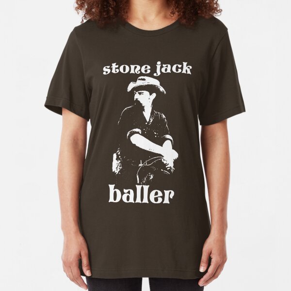 Copy of Pigpen - Ron McKernan - Stone Jack Baller The White Stencil Slim Fit T-Shirt