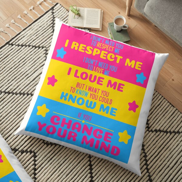 Change Your Mind - Pansexual Pride Variant Floor Pillow