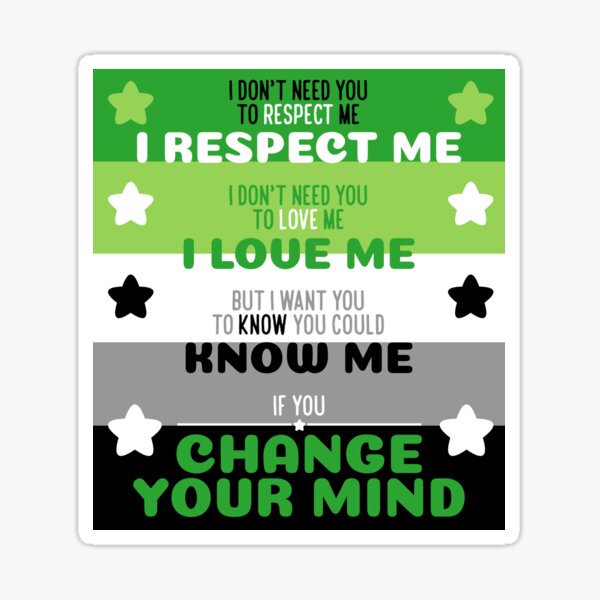 Change Your Mind - Aromantic Pride Variant Sticker