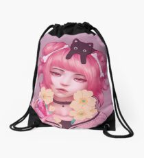 Witch with Potion Drawstring Bag