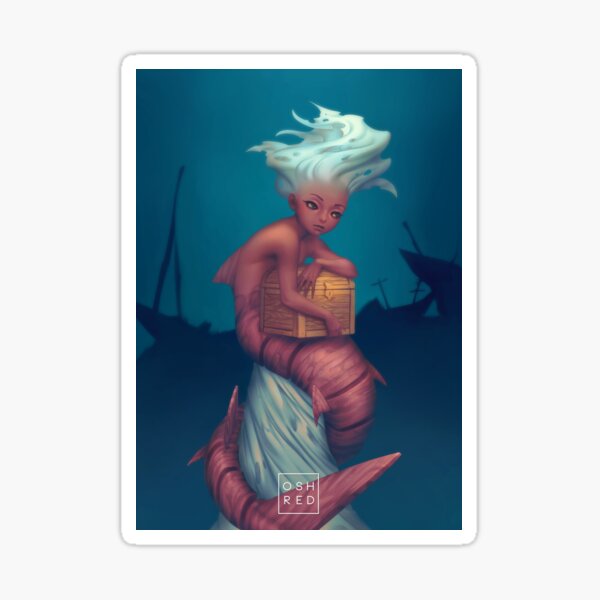 Ship Ghost Mermaid Sticker