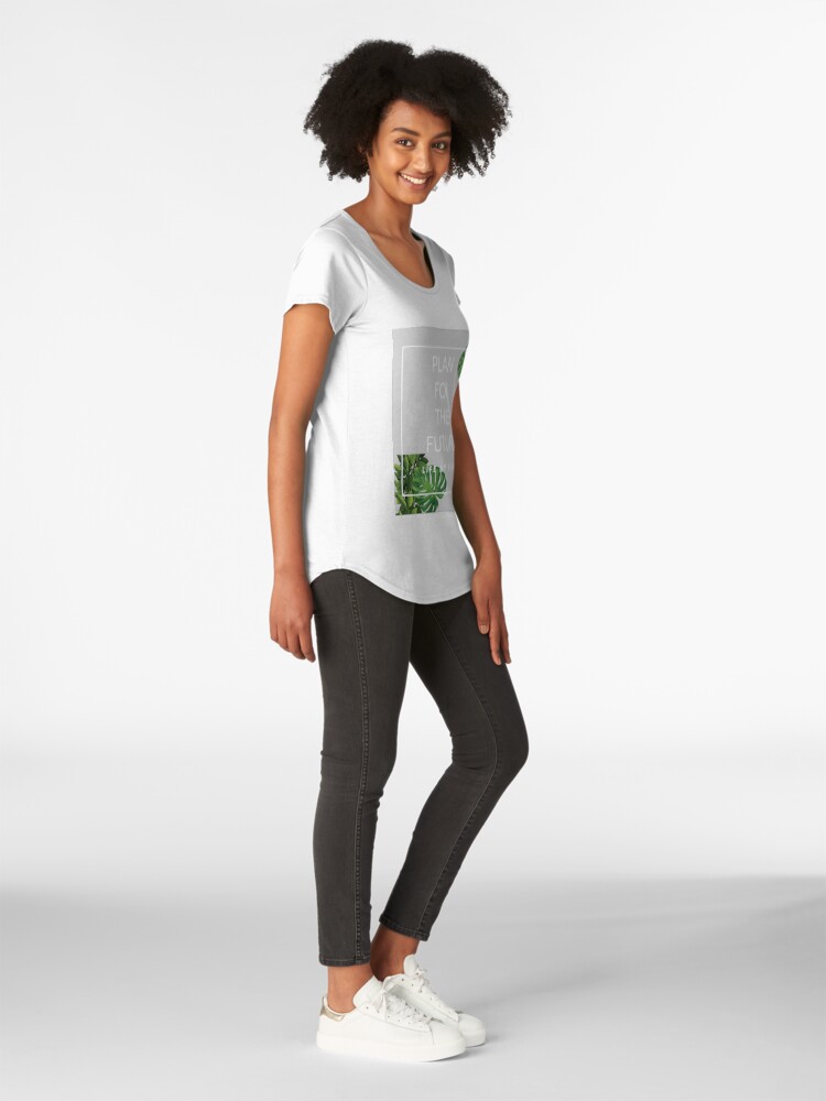 Alternate view of Plan For The Future - Life By Design Premium Scoop T-Shirt