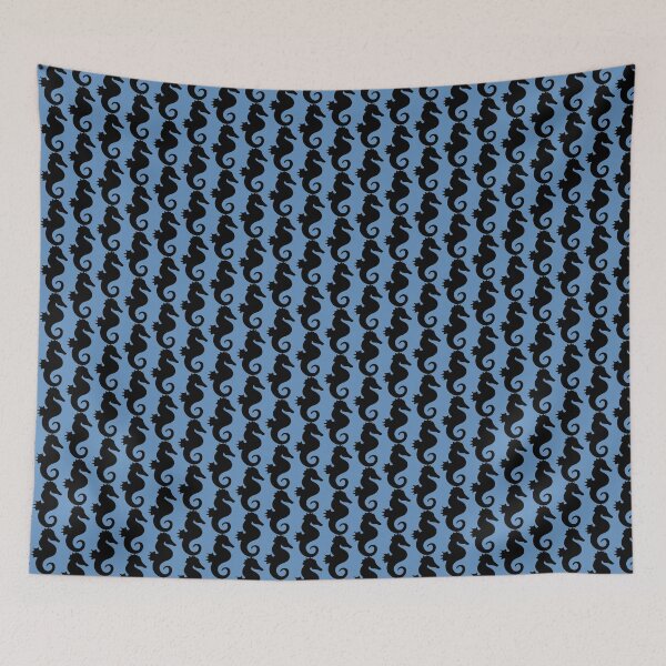 Item preview, SEAHORSE PATTERN ON MAYA BLUE designed and sold by PetsandBeyond.