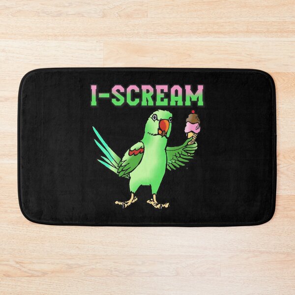 Item preview, I-Scream Alexandrine Parakeet with Icecream designed and sold by Skye Elizabeth Carroll.