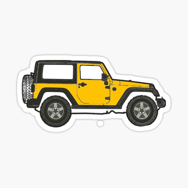 Yellow Jeep Stickers for Sale | Redbubble