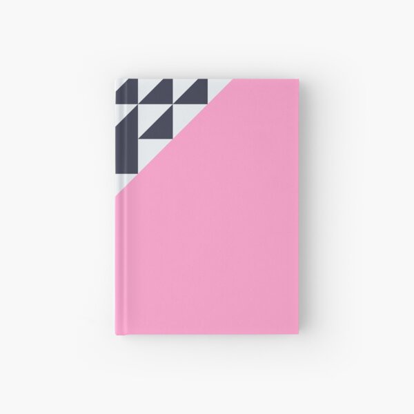 pink triangles geometric modern pattern Hardcover Journal