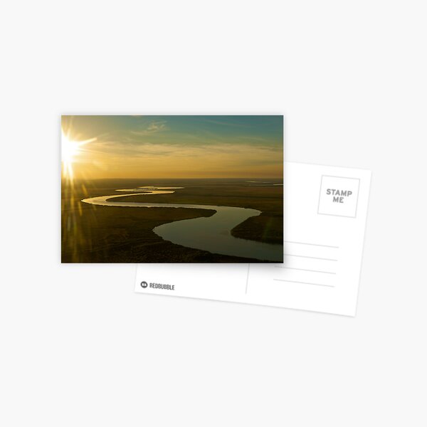 KAKADU AUSTRALIA'S NT YELLOW WATERS AT SUNSET WETLANDS TWIN FALLS 1997 POSTCARD
