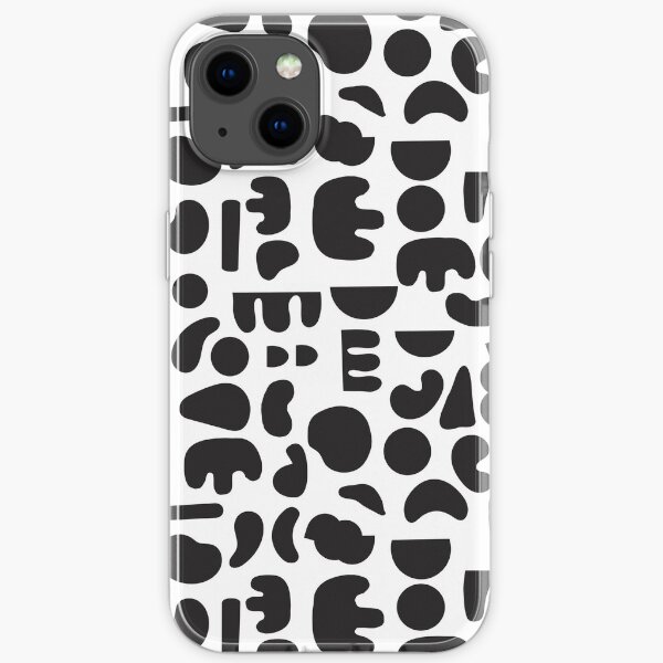 Black and white - abstract pattern dance iPhone Soft Case