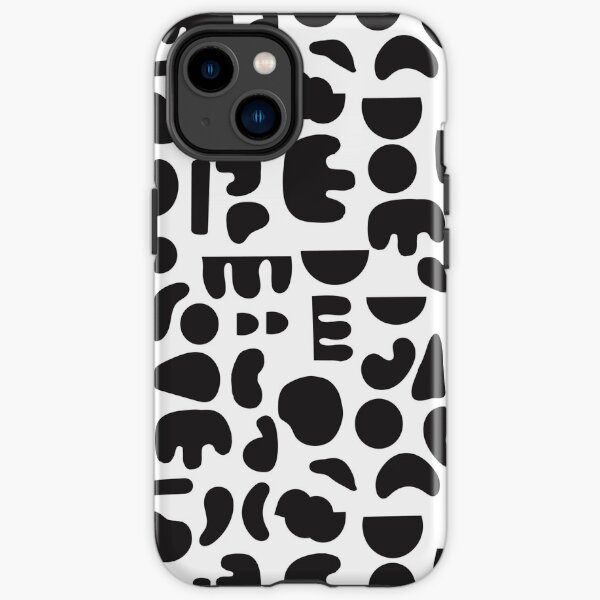 Black and white - abstract pattern dance iPhone Tough Case