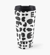 Taza de viaje Blanco y negro - danza abstracta patrón