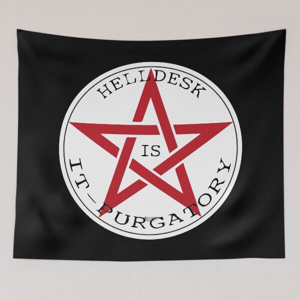 Item preview, Helldesk IT-Purgatory Badge designed and sold by Exilant.