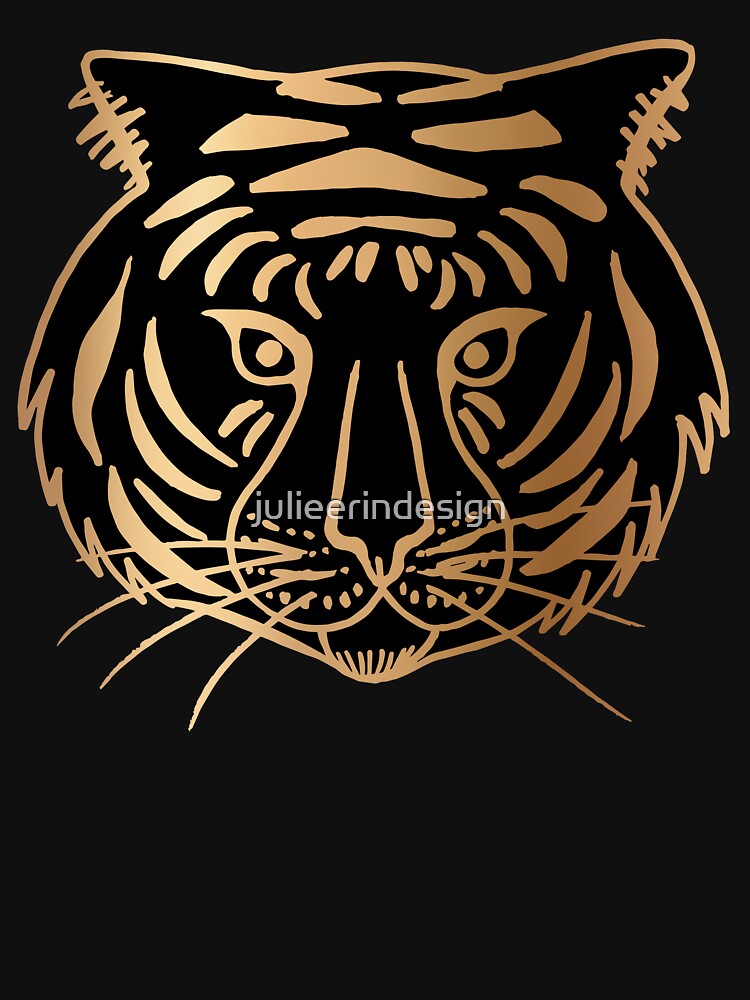 Gold and Black Tiger - Year Of The Tiger - T-Shirt