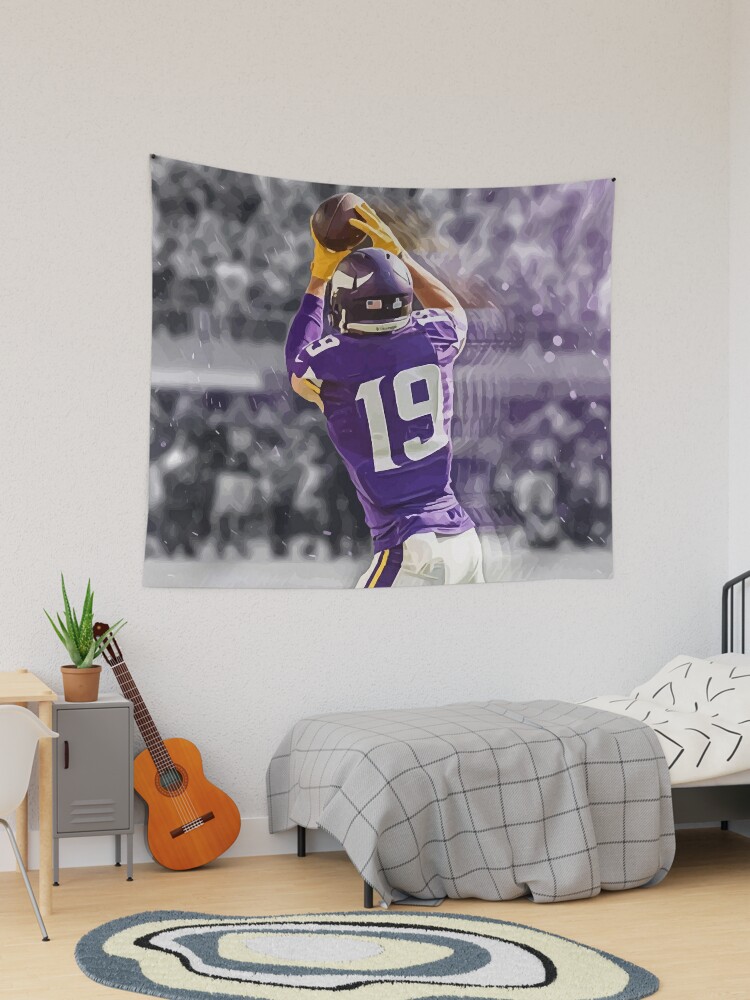 Adam Thielen Minnesota Vikings Illustration  Throw Blanket for