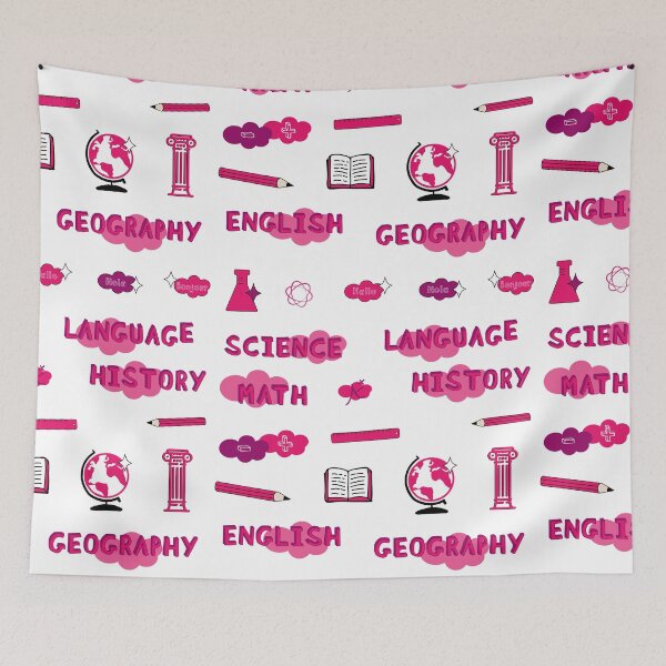 Item preview, Hot Pink School Subject Sticker Pack designed and sold by The-Goods.