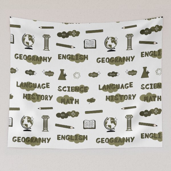 Item preview, Olive Green School Subject Sticker Pack designed and sold by The-Goods.