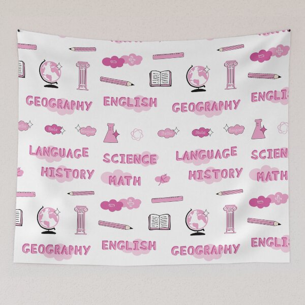 Item preview, Pink School Subjects Sticker Pack designed and sold by The-Goods.