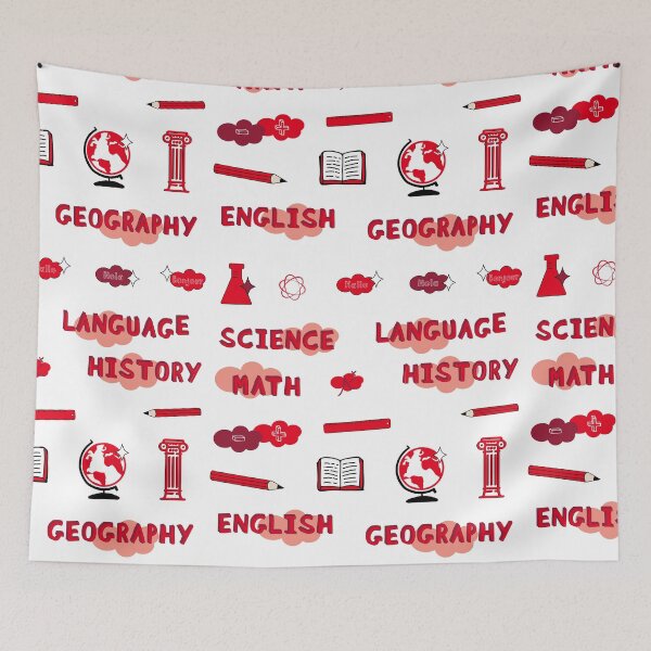 Item preview, Red School Subjects Sticker Pack designed and sold by The-Goods.