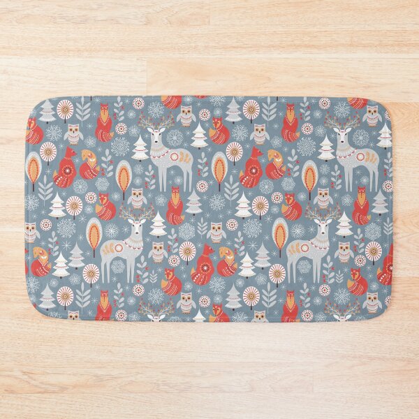 Item preview, Seamless pattern with winter forest, deer, owl and Fox. The Scandinavian style.  designed and sold by Skaska.