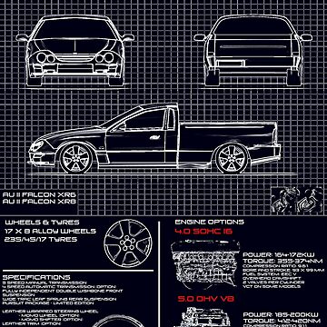 Artwork thumbnail, AU II Falcon XR Ute Infographic by STunerDesigns