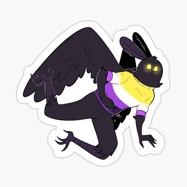 Nonbinary Mothman Sticker