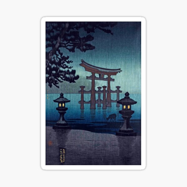 Item preview, Miyajima in Rain by Tsuchiya Koitsu designed and sold by ArtExpression.