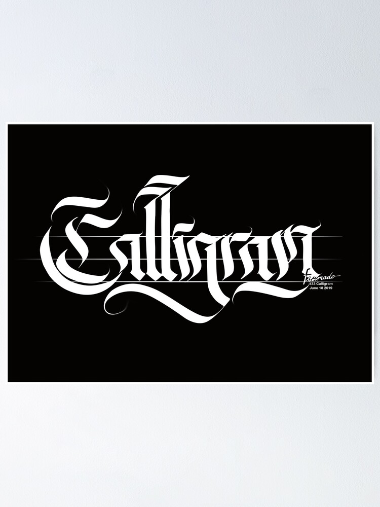 Thumbnail 1 of 3, Poster, #33 Calligram designed and sold by Fermado.