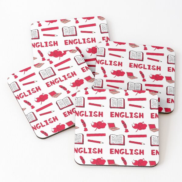 Item preview, Red English School Subject Sticker Pack designed and sold by The-Goods.